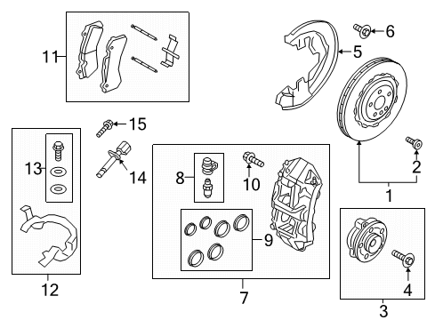 2024 Volvo V60 Brake Components Diagram