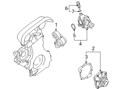 2004 Volvo S40 Belts & Pulleys Diagram