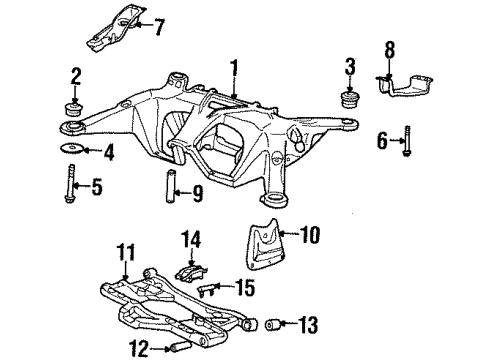 1995 Volvo 960 Suspension Mounting - Rear Diagram