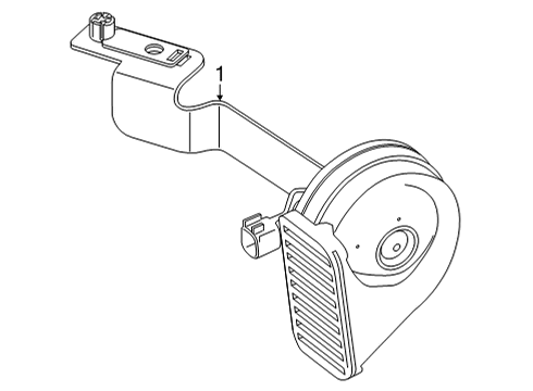 2024 Volvo C40 Recharge Horn Diagram