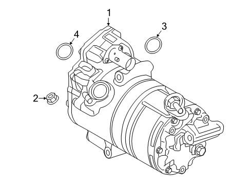2024 Volvo XC60 A/C Compressor Diagram