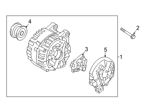 2020 Volvo XC60 Alternator, Exchange Diagram for 36010604