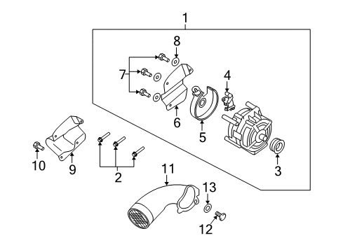 2007 Volvo S80 Alternator Bolt Diagram for 982807
