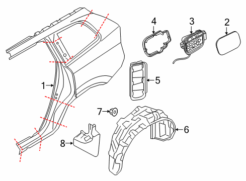 2024 Volvo XC60 Quarter Panel & Components