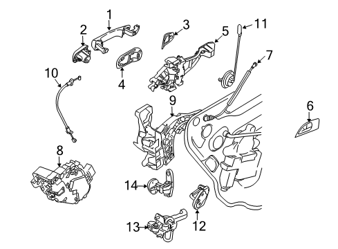2005 Volvo S40 Rear Door Diagram