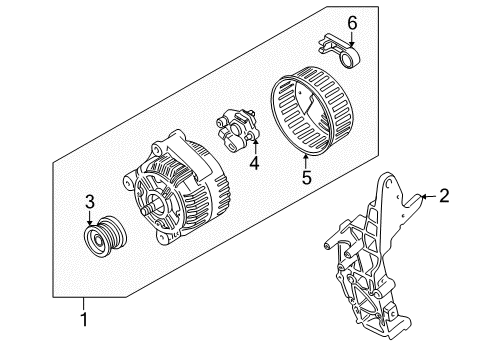 2005 Volvo S80 Alternator Diagram for 36012358