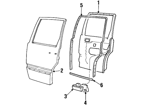1994 Volvo 850 Door & Components Diagram 2