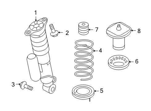 2009 Volvo XC70 Shocks & Components Diagram