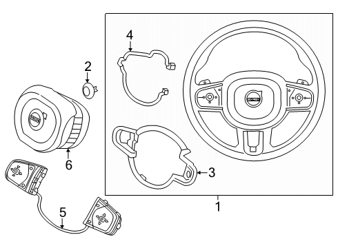 2025 Volvo V60 Steering Wheel & Trim
