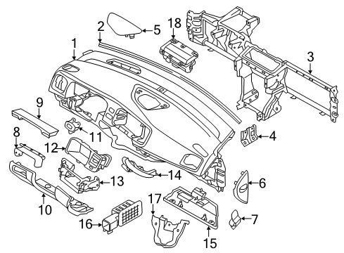2016 Volvo V60 Instrument Panel Diagram