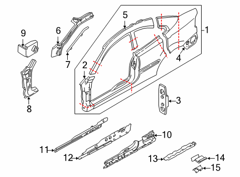 2000 Volvo C70 Hinge Pillar Diagram 2