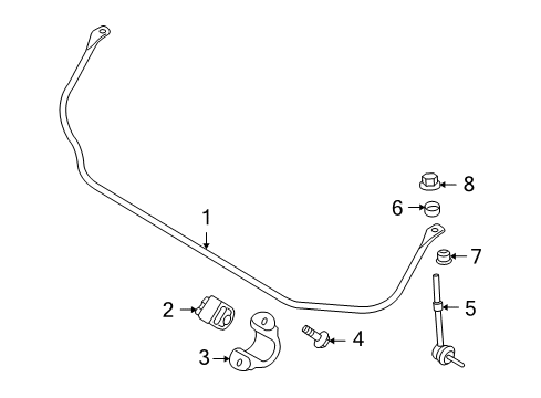 2012 Volvo XC70 Stabilizer Bar & Components Diagram 4
