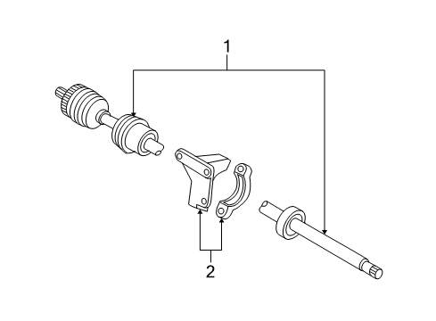 2011 Volvo S40 Drive Axles - Front Diagram