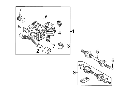 2006 Volvo V70 Axle & Differential - Rear Diagram