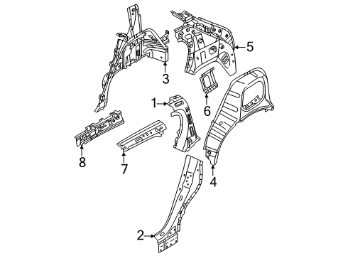 2025 Volvo EX30 Inner Structure - Quarter Panel