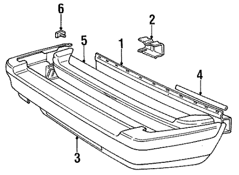 1994 Volvo 850 Bumper & Components - Rear Diagram