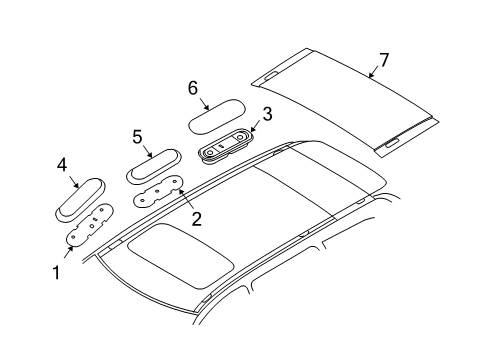2012 Volvo XC90 Exterior Trim - Roof