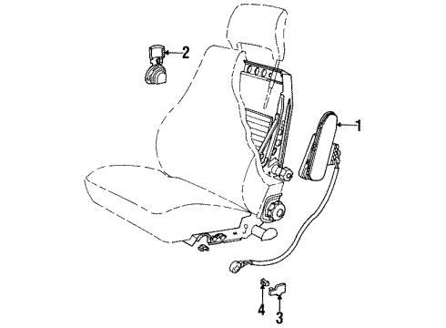 1996 Volvo 850 Air Bag Components Diagram