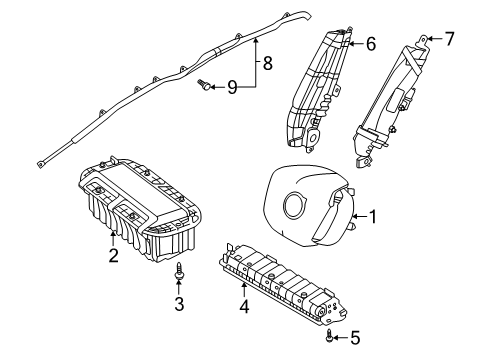 2025 Volvo EX90 Airbag Module Diagram for 32227910