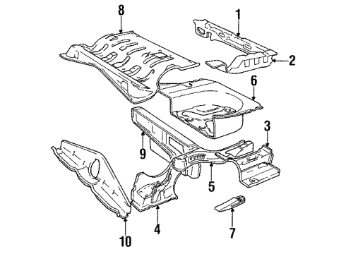 1989 Volvo 760 Rear Body Diagram 2