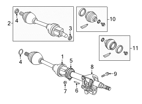 2024 Volvo S90 Drive Axles - Front Diagram 2