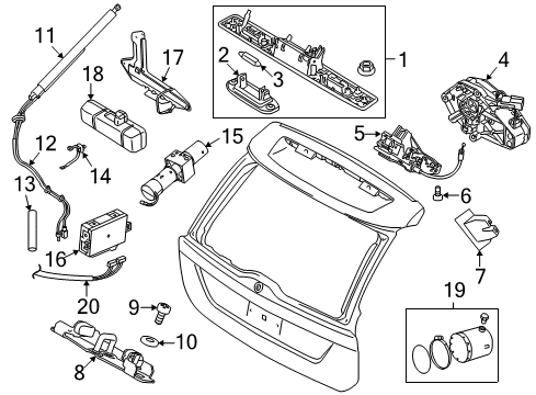 2013 Volvo XC60 Tail Gate Diagram 2