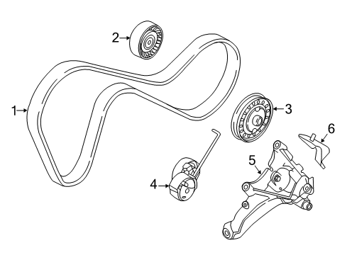 2015 Volvo V60 Belts & Pulleys - Belts Diagram 3