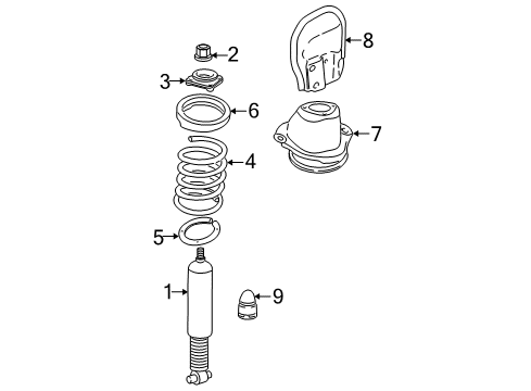 2004 Volvo S60 Shocks & Components Diagram 2