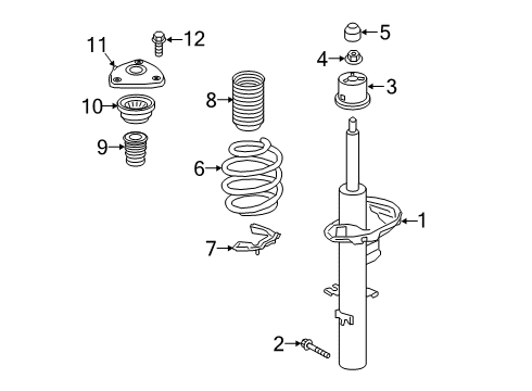 2021 Volvo XC40 Struts & Components Diagram 2