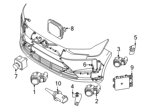 2025 Volvo EX90 Electrical Components - Front Bumper