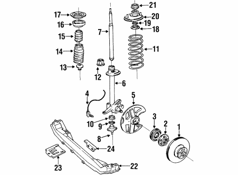 1991 Volvo 940 Front Brakes Diagram