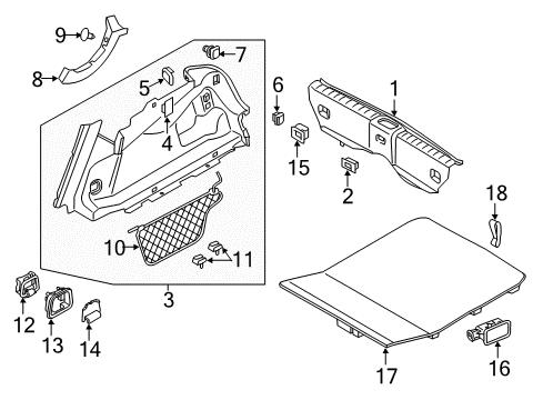 2024 Volvo S90 Interior Trim - Rear Body Diagram 2