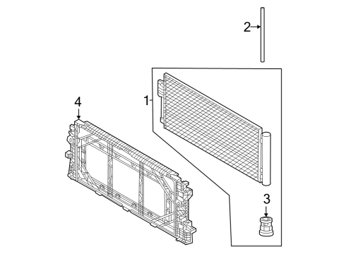 2021 Volvo XC40 Recharge A/C Condenser Diagram