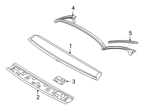 2012 Volvo C70 Windshield Header & Components Diagram