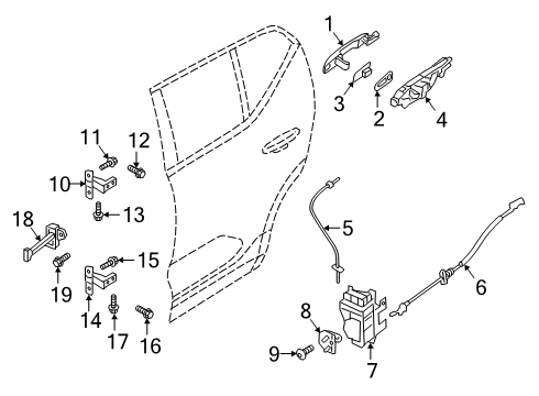 2024 Volvo XC40 Recharge Rear Door - Lock & Hardware