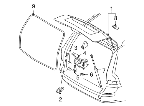 2007 Volvo V50 Gate & Hardware Diagram