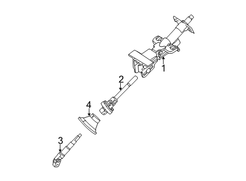 2007 Volvo XC70 Steering Column Assembly Diagram
