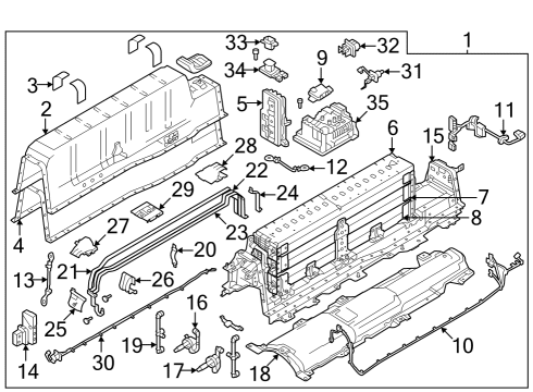 2024 Volvo V60 Battery, Exchange Diagram for 36010922