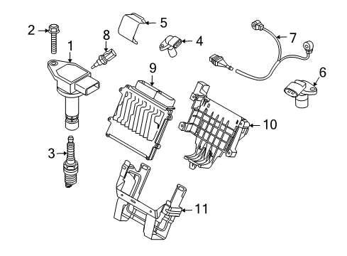 2007 Volvo S80 Spark Plug Diagram for 30731383