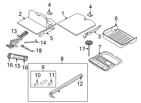 2012 Volvo XC70 Interior Trim - Rear Body