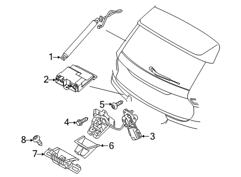 2024 Volvo XC40 Recharge Lift Gate - Lock & Hardware