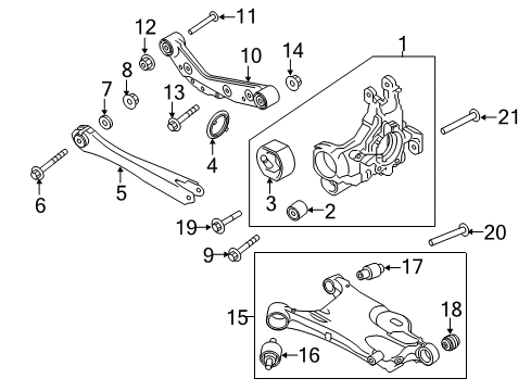 2024 Volvo XC90 Rear Suspension Components Diagram 2