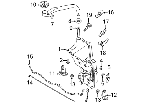 2025 Volvo EX90 Wiper & Washer Components Diagram 3