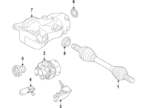 2020 Volvo V60 Cross Country Differential - Rear Diagram