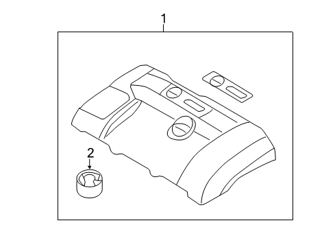 2012 Volvo XC60 Engine Appearance Cover Diagram 2