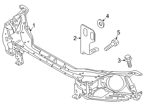 2012 Volvo XC60 Radiator Support