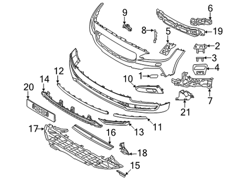 2021 Volvo V90 Mount Bracket, Passenger Side Diagram for 32227397