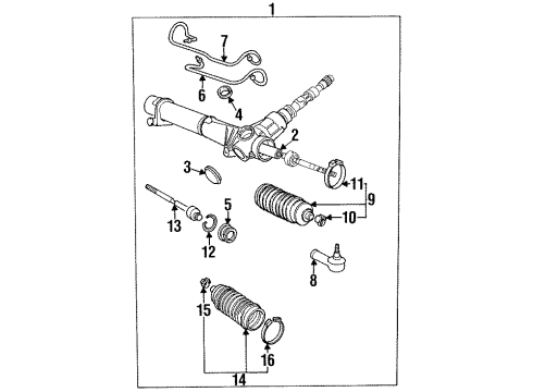 1995 Volvo 960 Steering Gear & Linkage Diagram 2