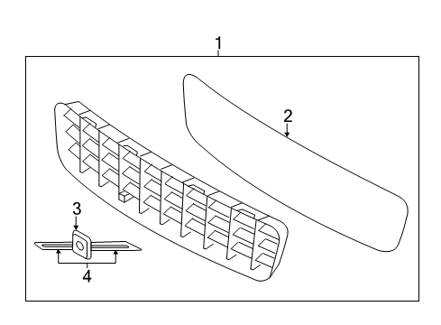 2013 Volvo XC90 Grille & Components Diagram