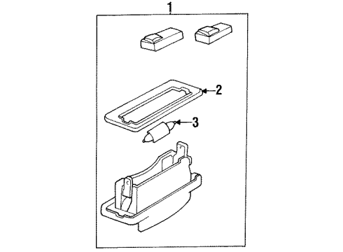 1991 Volvo 240 License Lamps